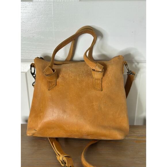 ABLE Bag Women's Brown Leather Rachel Knotted Details Crossbody Handbag - Picture 6 of 14